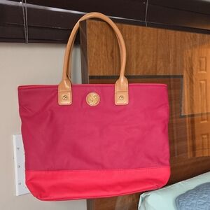 Tory Burch Jadan Stylish Pink Tote Bag